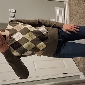 Green Argyle Sweater